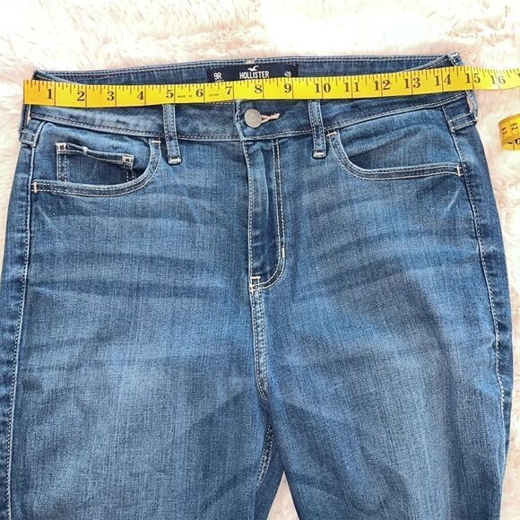 Hollister Curvy High Rise Super Skinny Distressed Frayed Hem Jeans Size 9R Jr - Picture 6 of 9